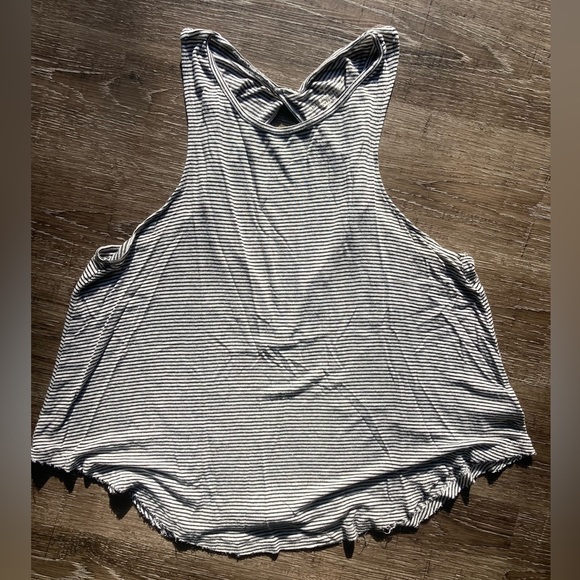 AE Striped Open Back Tank Top Size Medium - Picture 1 of 5